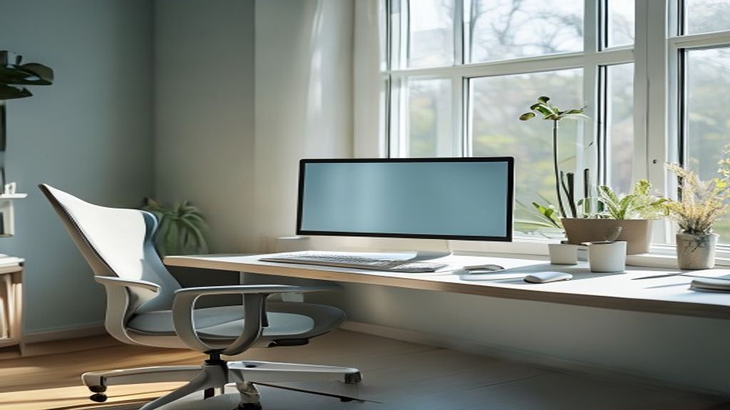 En arbeidsstation med en skrivebord hvor mennesker tar små bevegelsespauser